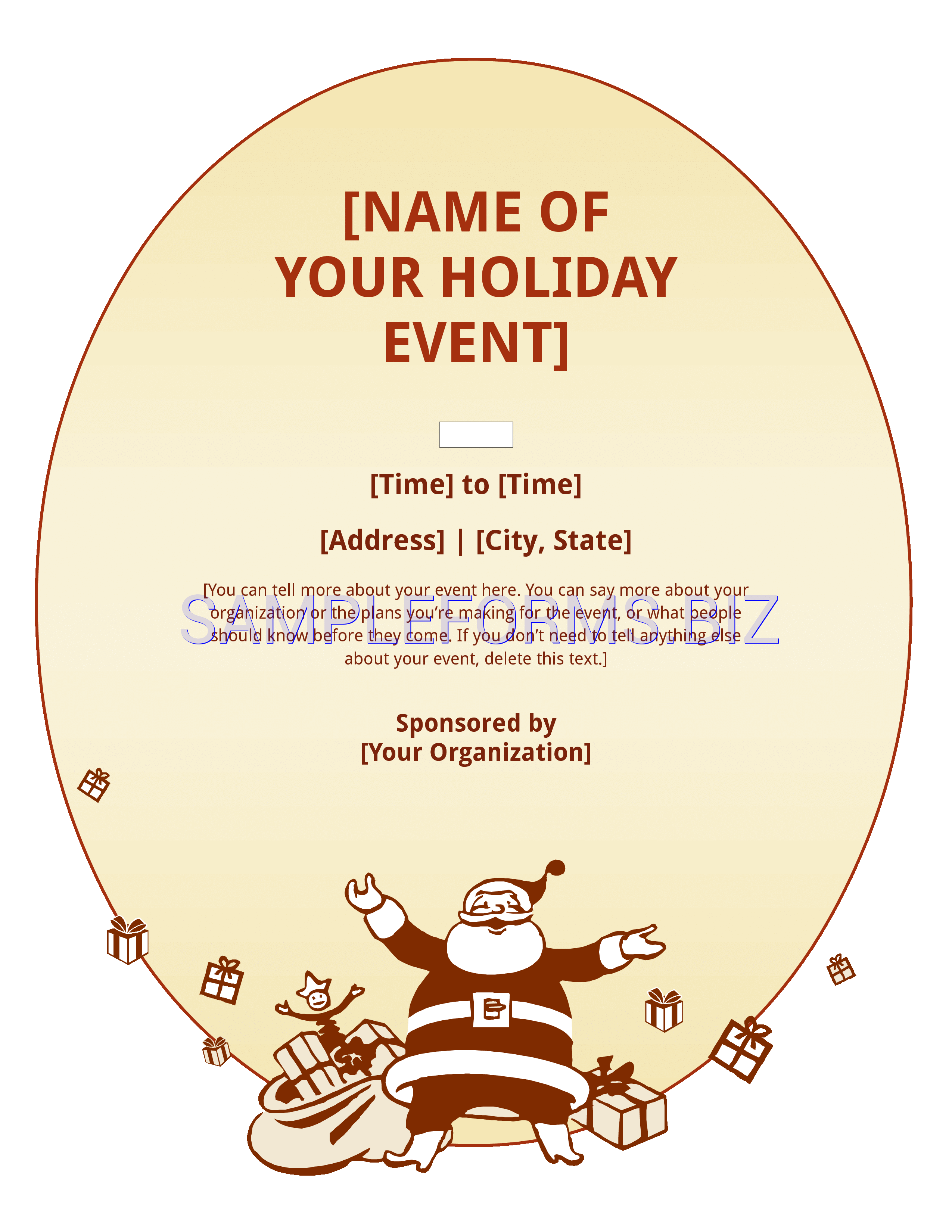 Preview free downloadable Christmas Event Flyer Template in PDF (page 1)
