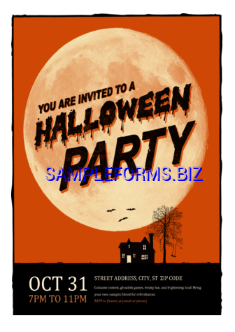 Halloween Event Flyer Template dotx pdf free